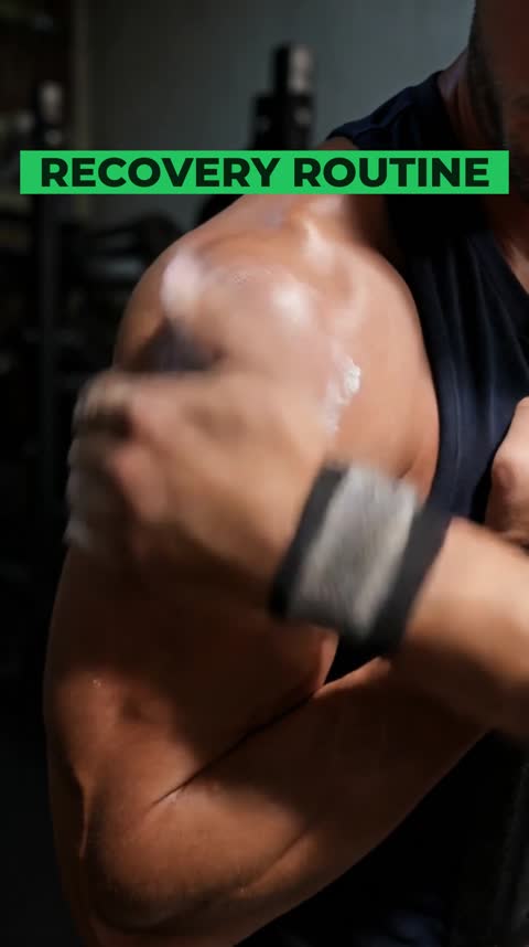 Athlete applying balm before training